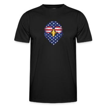 4 juillet Bald Eagle Patriotic American - T-shirt sport Homme - noir - Devant - AI Model Male 178 dark (178cm)