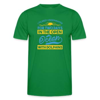 FOR TWODAYS IN THE OPEN OCEAN WITH DOLPHINS - Men's Functional T-Shirt - kelly green - Front - AI Model Male 178 dark (178cm)