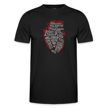 Teile des Herzens - Männer Funktions-T-Shirt - Schwarz - Vorne - AI Model Male 178 dark (178cm)