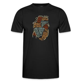 Teile des Herzens - Männer Funktions-T-Shirt - Schwarz - Vorne - AI Model Male 178 dark (178cm)