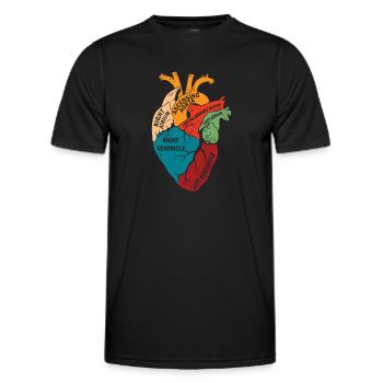 Teile des Herzens - Männer Funktions-T-Shirt - Schwarz - Vorne - AI Model Male 178 dark (178cm)