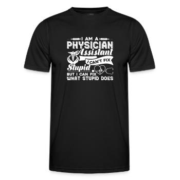 Physician Assistant Physician Assistant Can't Fix - Men's Functional T-Shirt - black - Front - AI Model Male 178 dark (178cm)