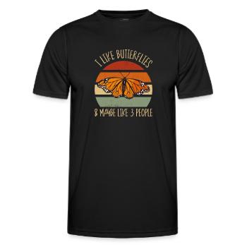 Monarch butterfly American monarch butterfly - Men's Functional T-Shirt - black - Front - AI Model Male 178 dark (178cm)