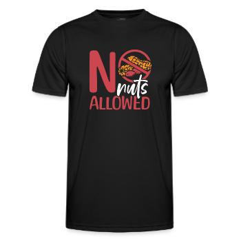 No nuts allowed Peanut allergy sufferers - Men's Functional T-Shirt - black - Front - AI Model Male 178 dark (178cm)