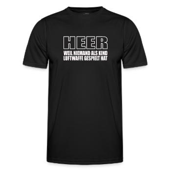 Lustiges Bundeswehr Soldaten - Männer Funktions-T-Shirt - Schwarz - Vorne - AI Model Male 178 dark (178cm)