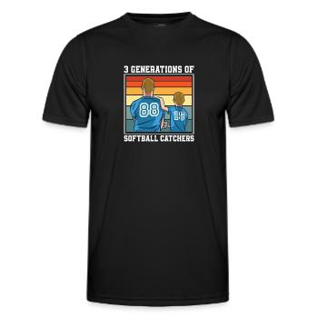 Softball - Männer Funktions-T-Shirt - Schwarz - Vorne - AI Model Male 178 dark (178cm)