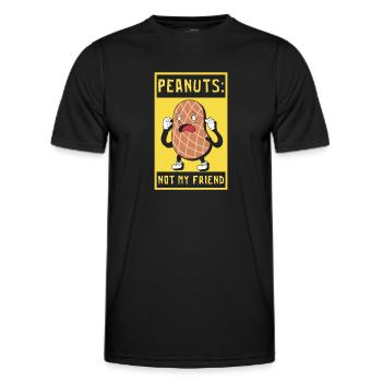 Erdnüsse Nicht Mein Freund Erdnuss-allergiker - Männer Funktions-T-Shirt - Schwarz - Vorne - AI Model Male 178 dark (178cm)