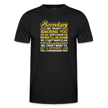 Secretary Secretary I Can Manage - Men's Functional T-Shirt - black - Front - AI Model Male 178 dark (178cm)