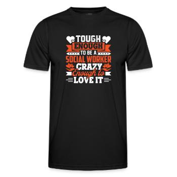 Social Worker Tough To Be Social Worker - Men's Functional T-Shirt - black - Front - AI Model Male 178 dark (178cm)