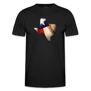 Texas Baseball Lover Carte du drapeau de l’État du Texas - T-shirt sport Homme - noir - Devant - AI Model Male 178 dark (178cm)