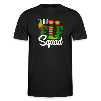 Christmas Elf-Squad Elf Elves Elfsquad - Men's Functional T-Shirt - black - Front - AI Model Male 178 dark (178cm)