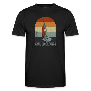 Aspirateur Vacuumlogist - T-shirt sport Homme - noir - Devant - AI Model Male 178 dark (178cm)