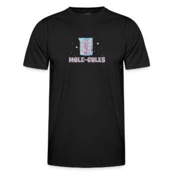 Drôles de taupes Problèmes de taupe Une taupe de chimie - T-shirt sport Homme - noir - Devant - AI Model Male 178 dark (178cm)