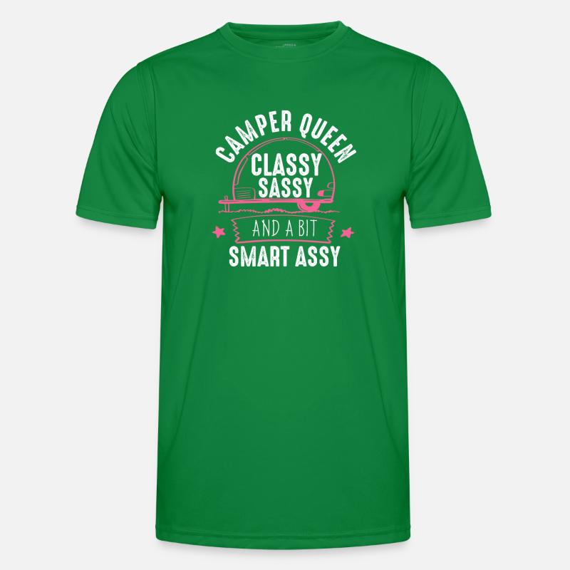 Camper Queen Classy Frech Und ein bisschen Smart Assy Männer Funktions-T-Shirt