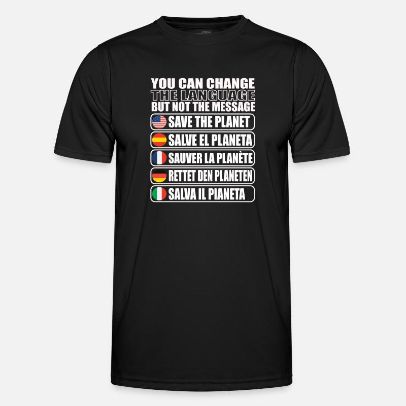 Save the planetary environment - Men's Functional T-Shirt - black