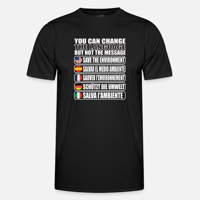 Speichern Sie Die Planetenumgebung - Männer Funktions-T-Shirt - Schwarz
