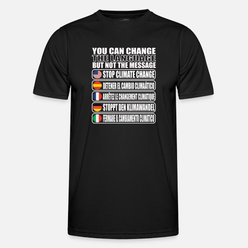 Speichern Sie Die Planetenumgebung - Männer Funktions-T-Shirt - Schwarz