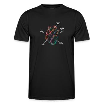 Teile des Herzens - Männer Funktions-T-Shirt - Schwarz - Vorne - AI Model Male 178 dark (178cm)