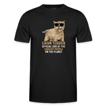 Cairn Terrier Dog - Men's Functional T-Shirt - black - Front - AI Model Male 178 dark (178cm)