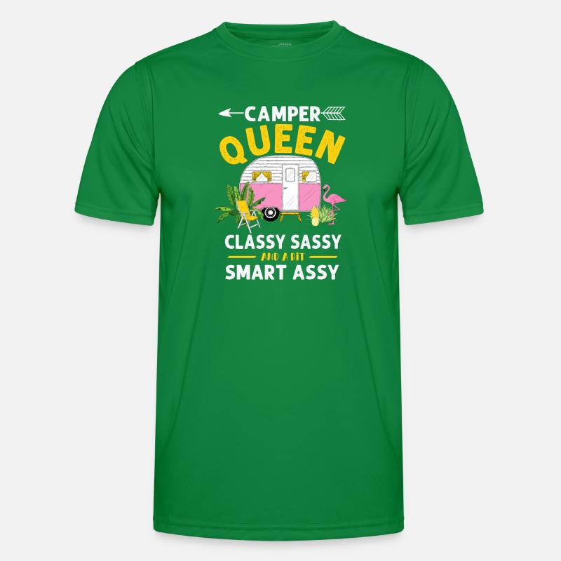 Camper Queen Classy Frech Und ein bisschen Smart Assy Männer Funktions-T-Shirt