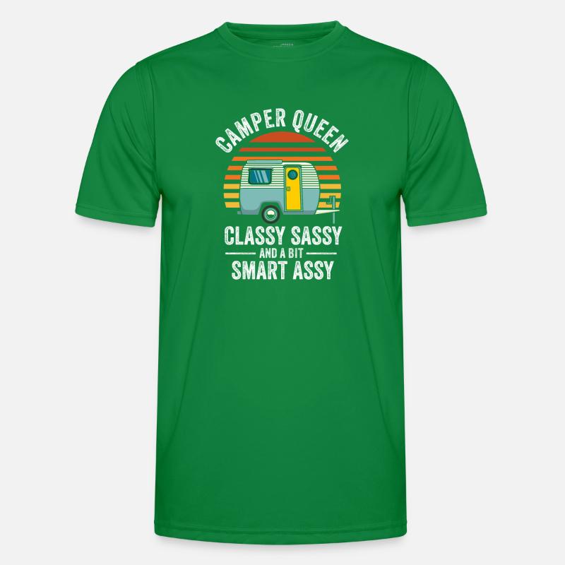 Camper Queen Classy Frech Und ein bisschen Smart Assy Männer Funktions-T-Shirt