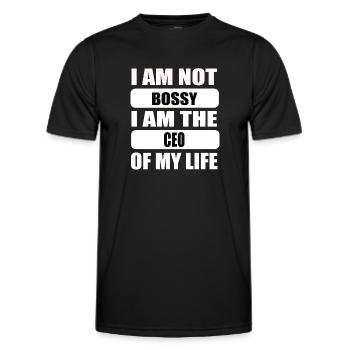 Ich Bin Nicht Bossy Ich Bin Der CEO Meines Lebens - Männer Funktions-T-Shirt - Schwarz - Vorne - AI Model Male 178 dark (178cm)