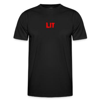 lit great nice super good - Men's Functional T-Shirt - black - Front - AI Model Male 178 dark (178cm)