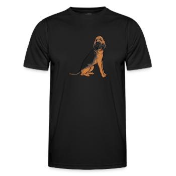 Bloodhound Hund Bluthund - Männer Funktions-T-Shirt - Schwarz - Vorne - AI Model Male 178 dark (178cm)
