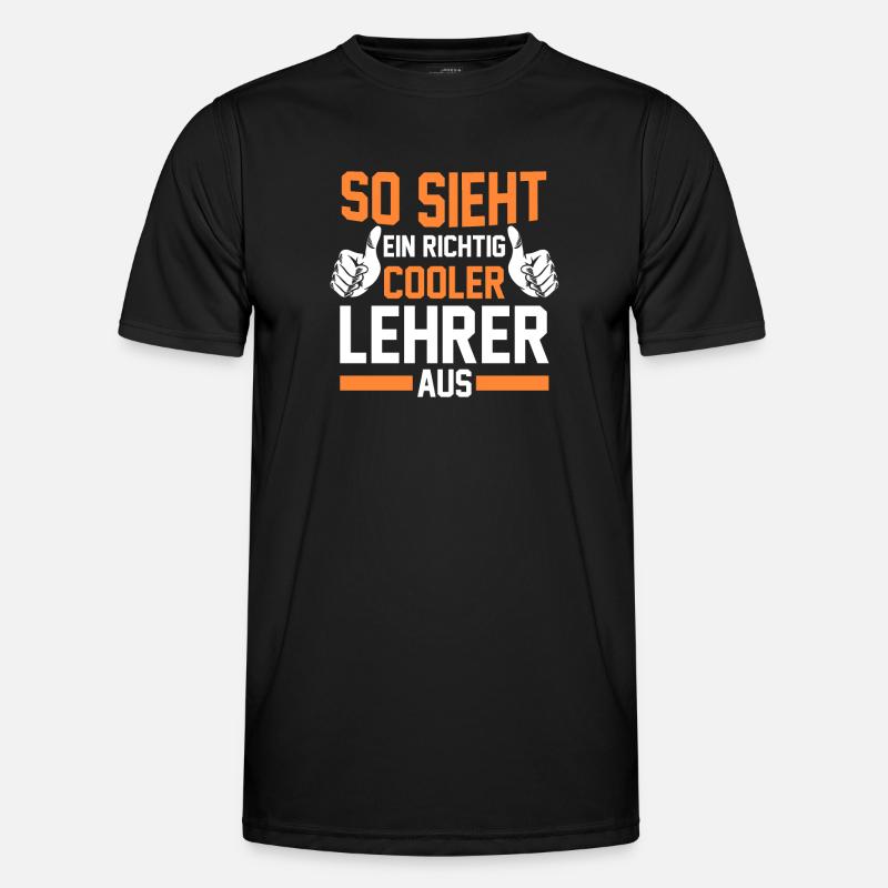 Schullehrer Lehrer - Männer Funktions-T-Shirt - Schwarz