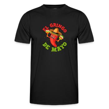 El Gringo De Mayo Cinco De Mayo Sombrero - T-shirt sport Homme - noir - Devant - AI Model Male 178 dark (178cm)