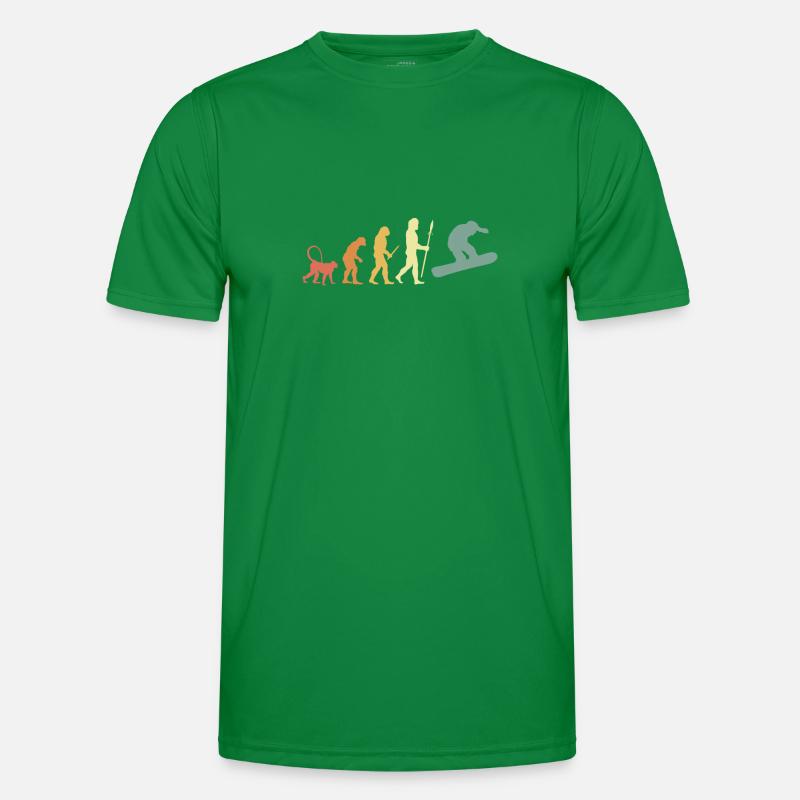 Evolution des Snowboardens Männer Funktions-T-Shirt