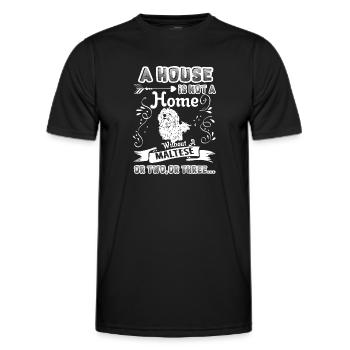 Maltese Home Without Maltese - Men's Functional T-Shirt - black - Front - AI Model Male 178 dark (178cm)
