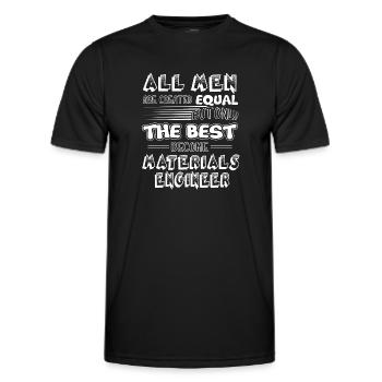 Best Men Become Materials Engineer - Men's Functional T-Shirt - black - Front - AI Model Male 178 dark (178cm)