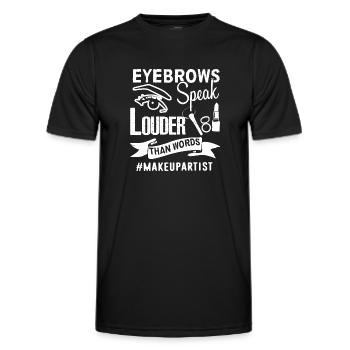 Makeup Artist Makeup Artist Hashtag - Men's Functional T-Shirt - black - Front - AI Model Male 178 dark (178cm)