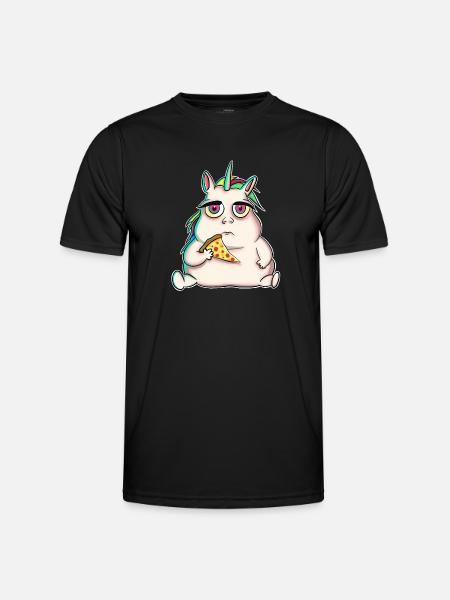 Unicorn Pizza - Men's Functional T-Shirt - black