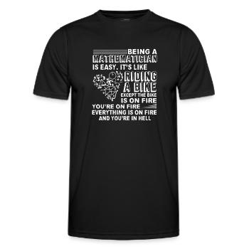 Mathematician Mathematician Is Easy - Men's Functional T-Shirt - black - Front - AI Model Male 178 dark (178cm)
