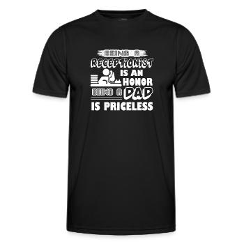 Receptionist Receptionist Dad - Men's Functional T-Shirt - black - Front - AI Model Male 178 dark (178cm)