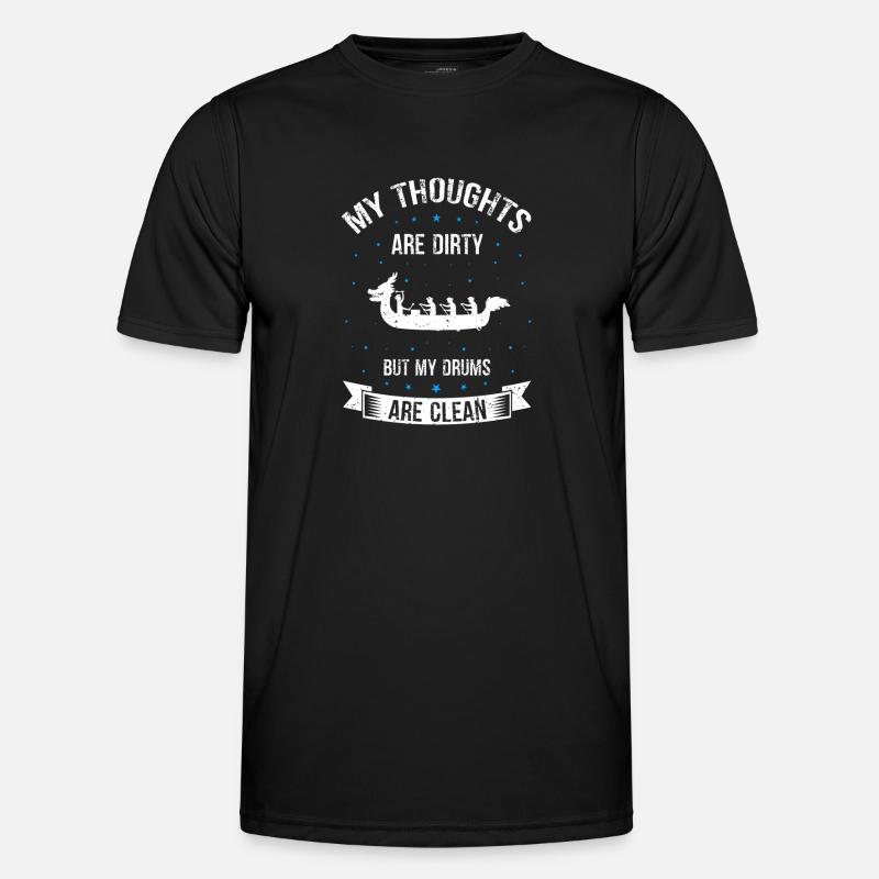 Drachenboot und Drachenboot Crew - Männer Funktions-T-Shirt - Schwarz