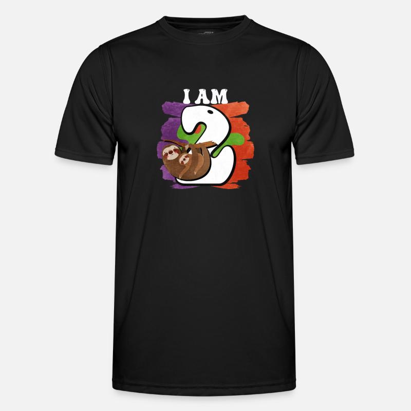 I am 2 sloth - Men's Functional T-Shirt - black
