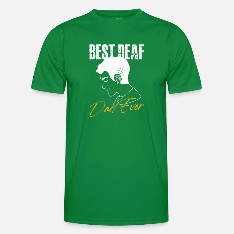 best deaf dad ever Design for a deaf father Männer Funktions-T-Shirt