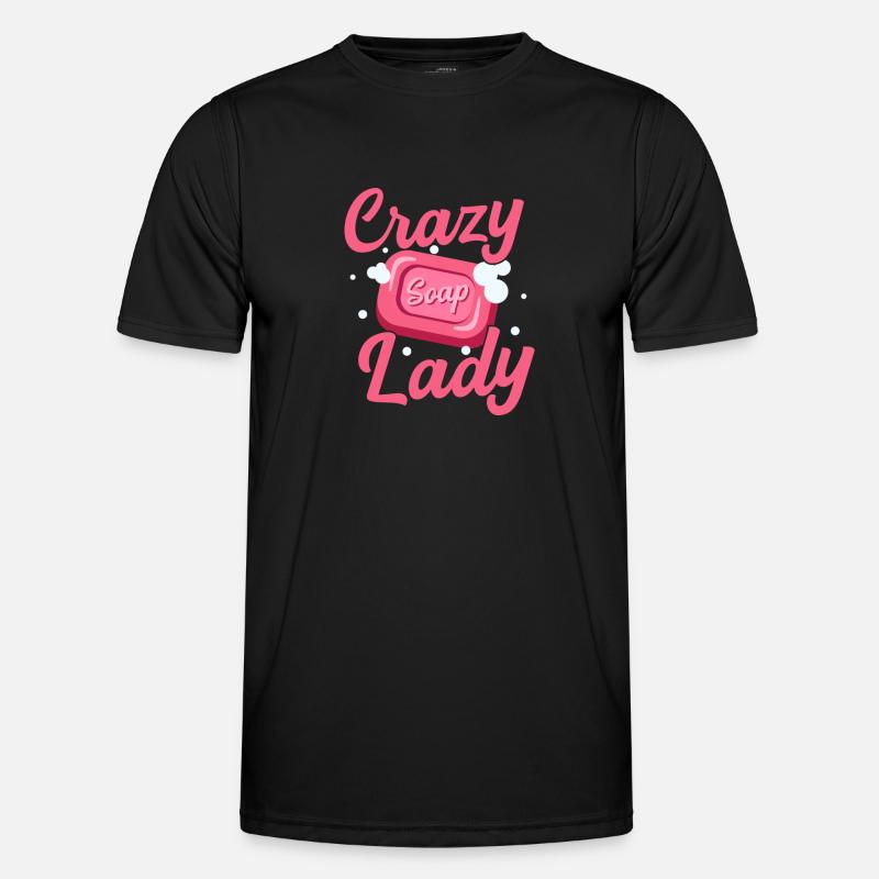 Crazy Soap Lady Soapmaker Soapmaking - Männer Funktions-T-Shirt - Schwarz
