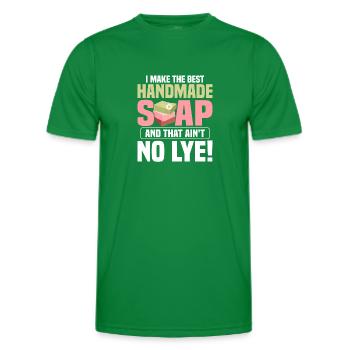 I Make The Best Handmade Soap Soapmaking Soapmaker - Men's Functional T-Shirt - kelly green - Front - AI Model Male 178 dark (178cm)