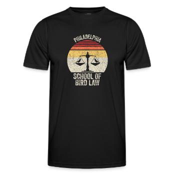 Vintage Retro Philadelphia Schule des Vogelrechts - Männer Funktions-T-Shirt - Schwarz - Vorne - AI Model Male 178 dark (178cm)