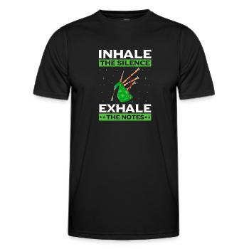Dudelsack für Dudelsackspieler und Schotten - Männer Funktions-T-Shirt - Schwarz - Vorne - AI Model Male 178 dark (178cm)