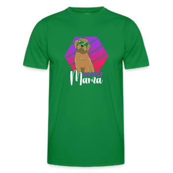 Frauen Doodle Mama Labradoodle Goldendoodle - Männer Funktions-T-Shirt - Kelly Green - Vorne - AI Model Male 178 dark (178cm)