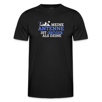 Meine Antenne Ist Größer Als Deine - Männer Funktions-T-Shirt - Schwarz - Vorne - AI Model Male 178 dark (178cm)