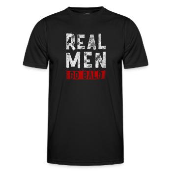 Being Bald Bald Guy With A Beard Bald Dad - Men's Functional T-Shirt - black - Front - AI Model Male 178 dark (178cm)
