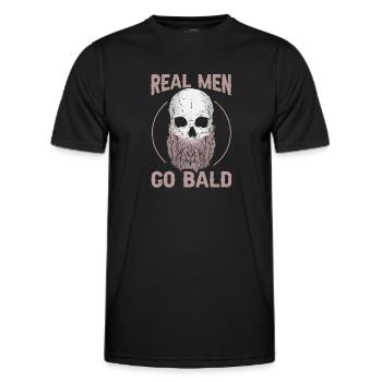 Being Bald Bald Guy With A Beard Bald Dad - Men's Functional T-Shirt - black - Front - AI Model Male 178 dark (178cm)