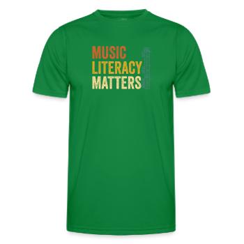 La littératie musicale, ça compte - T-shirt sport Homme - vert - Devant - AI Model Male 178 dark (178cm)