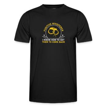 Security officer Whisperer, Whisperer, - Men's Functional T-Shirt - black - Front - AI Model Male 178 dark (178cm)
